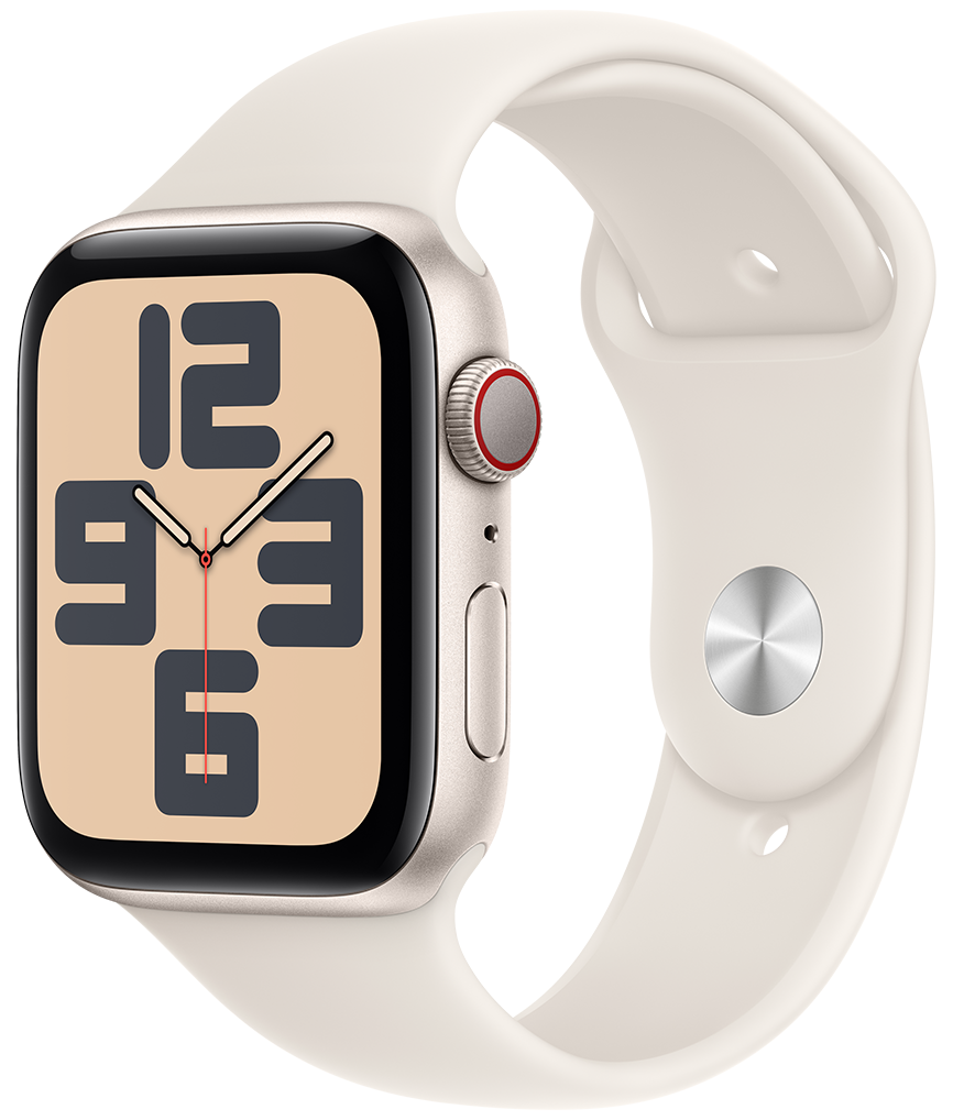 Apple Watch SE Cellular 44mm Starlight Aluminum Starlight Sport Band