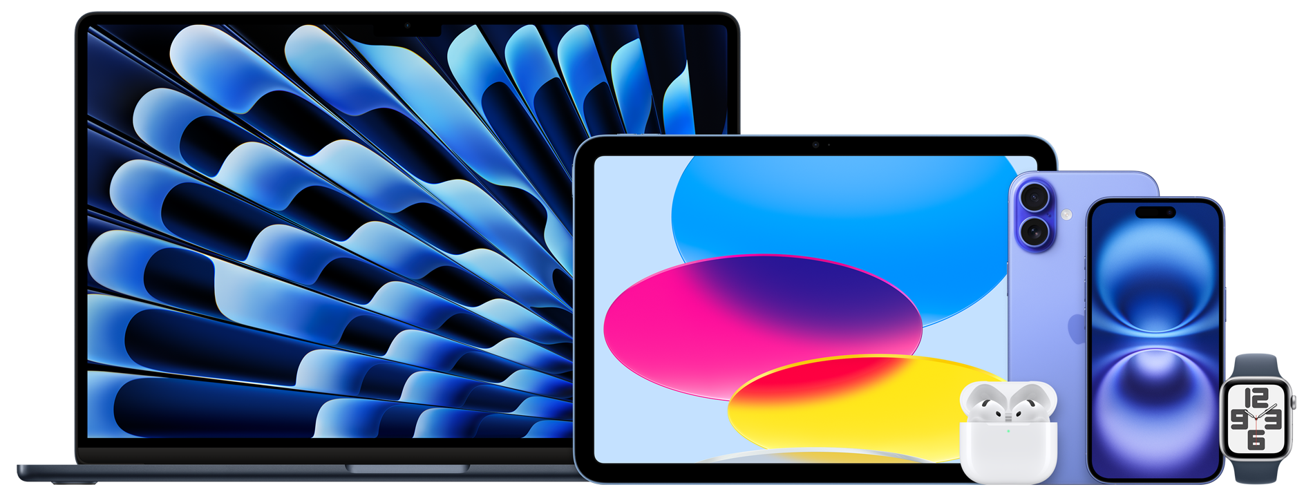 Multi Product (MacBook Air, iPad 10th-gen, AirPods 4, iPhone 16 Plus, iPhone 16, Apple Watch SE)